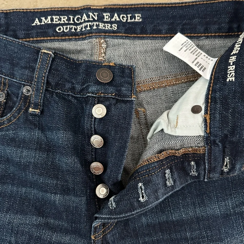 Women's‎ American Eagle Denim High Rise Flare Stretch Blue Jeans Size 4